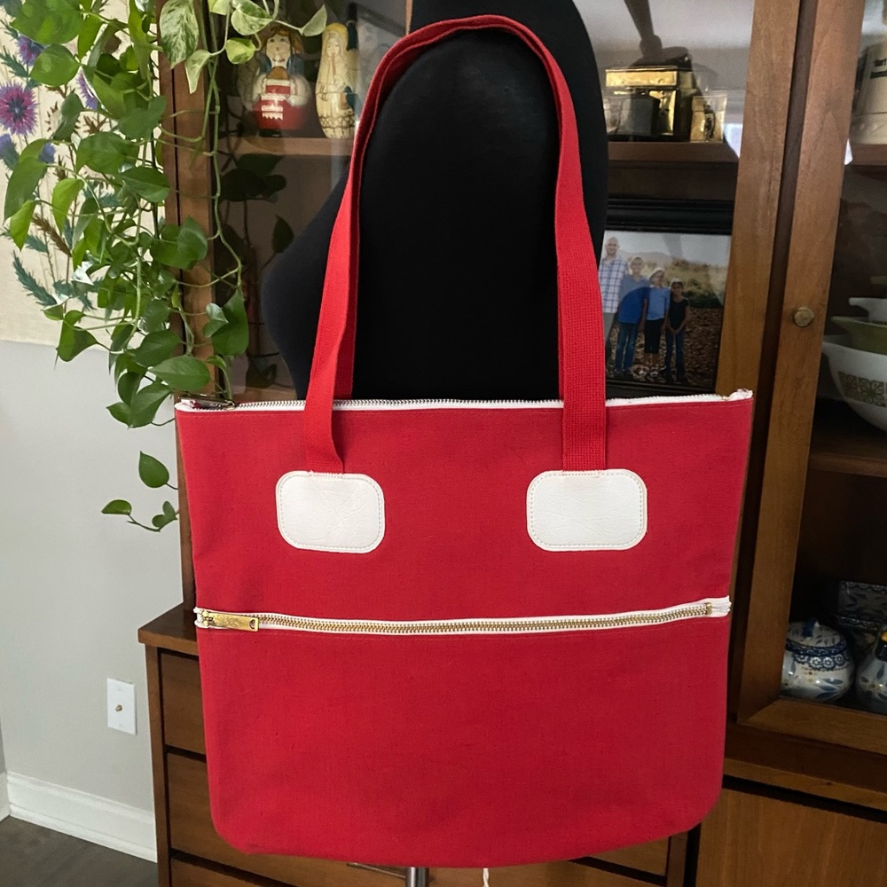 Vintage 60’s Lady’s Pride Red Canvas Tote Bag